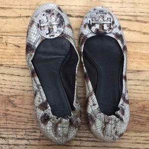 Tory Burch Snakeskin Flats